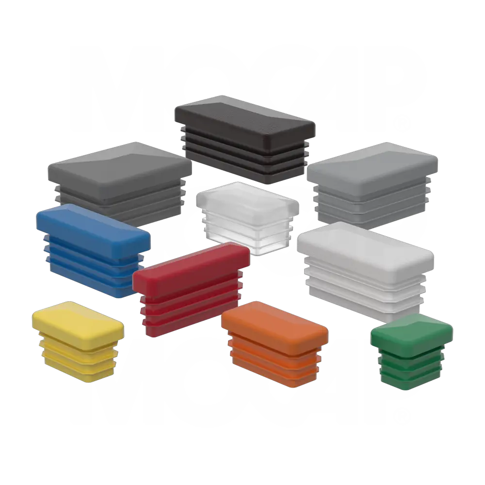 Tapones Rectangulares con terminación piramidal para Tubería