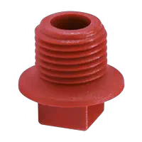 Tapones de plástico con cabeza cuadrada y pestaña para roscas NPT