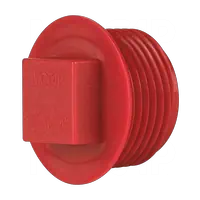Tapones de plástico con cabeza cuadrada y pestaña para roscas NPT